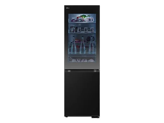 LG GBG5160CEV InstaView® Kühlgefrierkombination (C, 349 l, 1860 mm hoch, Essence Black Steel )