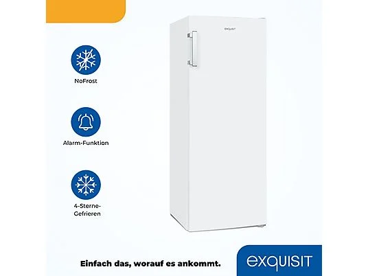 EXQUISIT GS5231-NF-H-040C weiss Gefrierschrank (C, 1430 mm hoch) – Bild 3