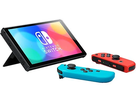 NINTENDO Switch (OLED-Modell) Neon-Rot/Neon-Blau – Bild 4