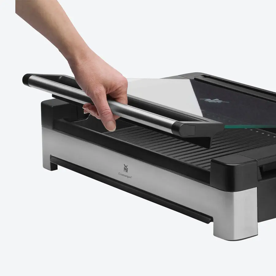 WMF-Glasdeckel-Tischgrill: Verhindert Fettspritzer, reduziert Gerüche, erzielt supersaftige Grillergebnisse – Bild 4