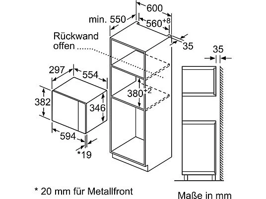 SIEMENS BF525LMB1, Mikrowelle (800 Watt) – Bild 5