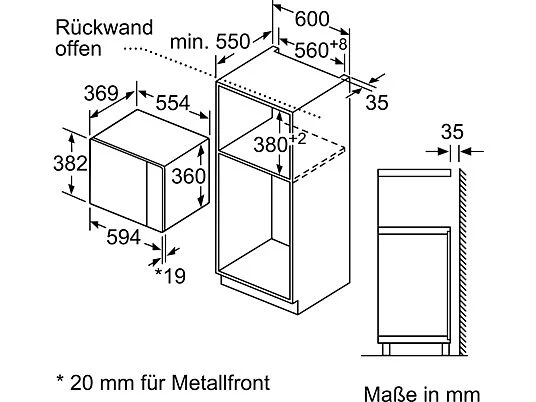 SIEMENS BE555LMB1, Mikrowelle (900 Watt, Grillfunktion) – Bild 5