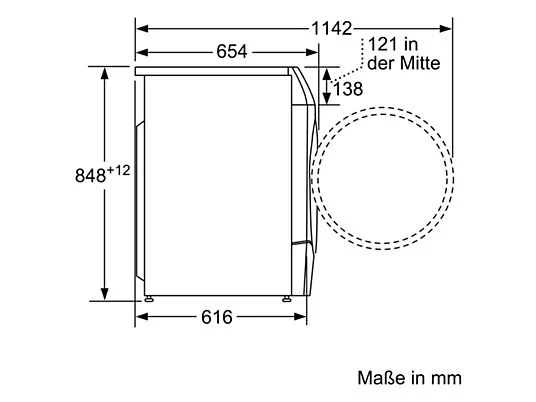 BOSCH WNC 254 A 40 Serie 8 Waschtrockner (10,5 kg / 6,0 kg, 1390 U/Min.) – Bild 5