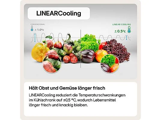 LG GBV7280BEV Serie 7 Kühlgefrierkombination (B, 387 l, 2030 mm hoch, Essence Black Steel) – Bild 5