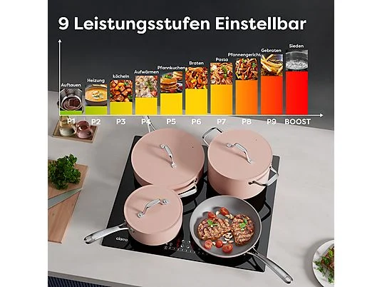 CIARRA CBBIH4BFF Induktionskochfeld (590 mm breit, 4 Kochfelder) – Bild 6