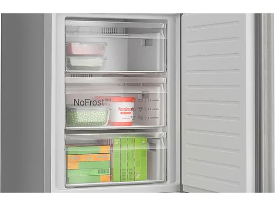 BOSCH KGN392LAG Serie 4 Kühlgefrierkombination (A, 363 l, 2030 mm hoch, Metall-Optik) – Bild 6