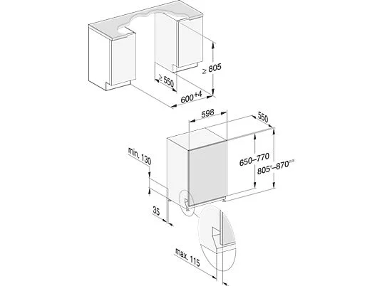 MIELE G 5651 SCVi Active Geschirrspüler (vollintegrierbar, 598 mm breit, 45 dB (A), A) – Bild 6