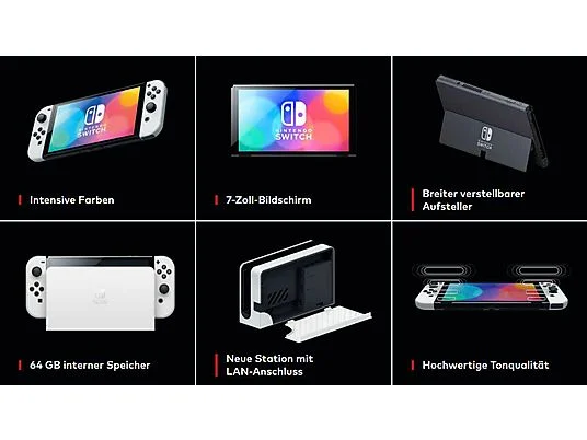 NINTENDO Switch (OLED-Modell) Neon-Rot/Neon-Blau – Bild 7
