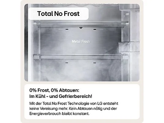 LG GBV7280BEV Serie 7 Kühlgefrierkombination (B, 387 l, 2030 mm hoch, Essence Black Steel) – Bild 7