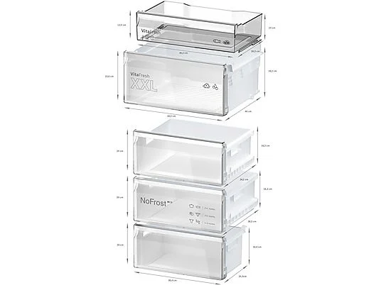 BOSCH KGN392LAG Serie 4 Kühlgefrierkombination (A, 363 l, 2030 mm hoch, Metall-Optik) – Bild 7