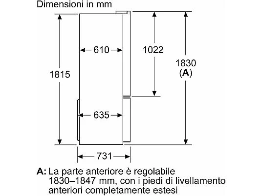 BOSCH BOS1715126186666 Serie 6 Side-by-Side Kühlkombinationen (E, 183 cm hoch, Grey) – Bild 8
