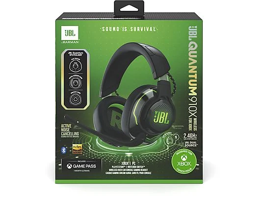 JBL Quantum 910 XWL, Over-ear Gaming Headset Bluetooth Schwarz/Grün – Bild 8