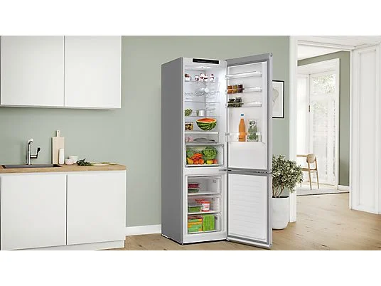 BOSCH KGN392LAG Serie 4 Kühlgefrierkombination (A, 363 l, 2030 mm hoch, Metall-Optik) – Bild 10