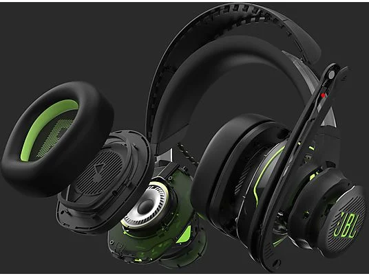 JBL Quantum 910 XWL, Over-ear Gaming Headset Bluetooth Schwarz/Grün – Bild 10