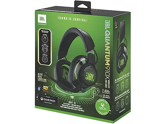 JBL Quantum 910 XWL, Over-ear Gaming Headset Bluetooth Schwarz/Grün – Bild 16